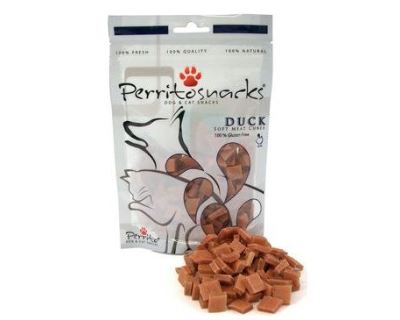 Perrito Snacks Duck Soft Meat Cubes - kačacie maškrta pre psov a mačky 50 g