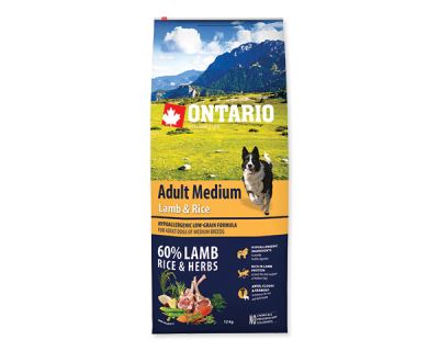 ONTARIO Dog Adult Medium Lamb & Rice