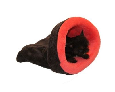 Marysa pelíšek 2v1 mini pro štěňátka/koťátka, červený/černý