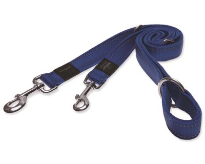 Vodítko pre psov prepínacie nylonové reflexní - Rogz Utility - modré - 1,1 x 180 cm