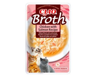 Churu Cat CIAO Broth Chicken with Salmon Recipe 40g