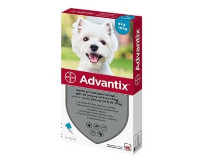 Advantix Antiparazitný pipeta pre psov 4-10 kg 1 ml