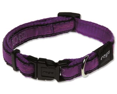 Obojok pre psa nylonový - Rogz Fancy Dress Purple Chrome - 1,1 x 20 - 32 cm