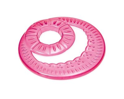 Frisbee - létající talíř s otvorem Argi - růžový - 23,5 cm