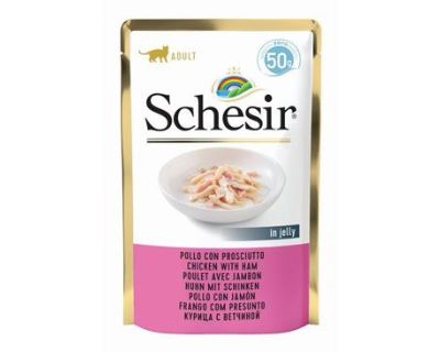 Schesir Cat kapsa Adult kuře/šunka 50G