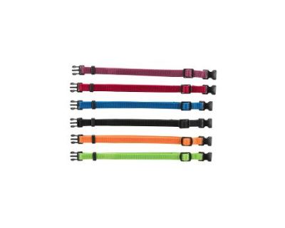 Obojok nylon pre šteňatá rozliš.červ.-čierna SM 6ks TR