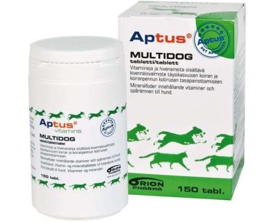 Aptus Multidog - energetický doplnok a vitamíny pre psov a šteňatá, 150 tabliet