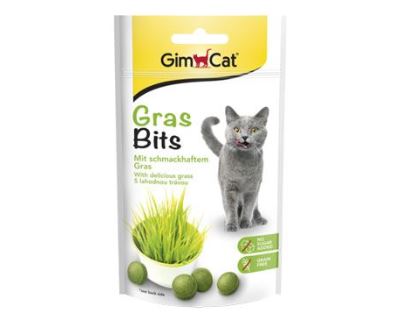 Gimcat GRAS BITS tabl. s kočičí trávou 40g