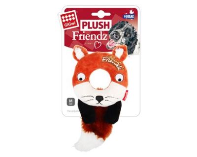 Hračka pes GiGwi Plush Friendz liška s gumovým krouž.