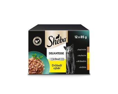 Sheba kapsa Drůbeží výběr v želé 12x85g