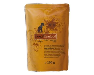 Dogz Finefood No.8 Kapsička - morka & koza pre psov 100 g