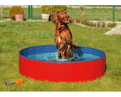 Karlie-Flamingo Skládací bazén pro psy modro/červený 160x30cm