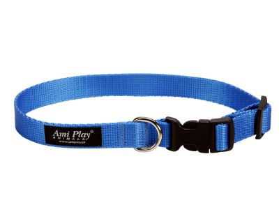 Obojek pro psa nylonový - modrý - 2,5 x 45 - 70 cm