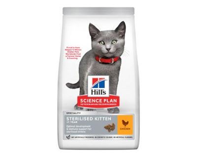 Hill's Fel. Dry SP Kitten Steril. Cat Chicken 3kg