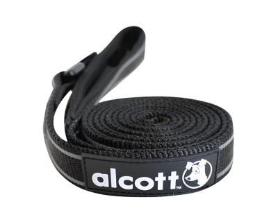 Alcott reflexní vodítko pro psy, černé, velikost S