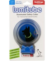 Obojok pre psov svietiace - Red Dingo Lumitube led - modrý - 15 - 80 cm