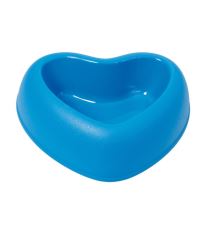Plastová miska s protiskluzem Argi - srdce - modrá - 800 ml