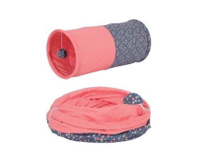 Hračka kočka ETHICAT FLORAL tunel šustící catnip Zolux