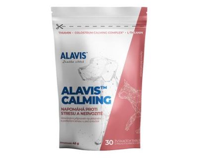 Alavis Calming pre psov a mačky - pre potlačenie nervozity a stresu, 30 tabliet 45 g