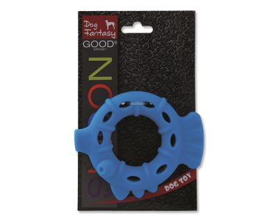 Dog Fantasy silikonový kroužek světle modrý 10 cm