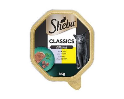 Sheba vanička Telecí a kuřecí paštika 85g