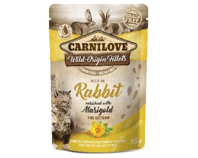 Carnilove Cat Pouch Kitten Rabbit & Marigold 85g