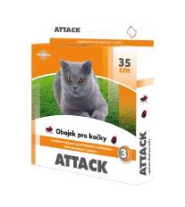 Attack obojok antiparazitárny 35cm mačka