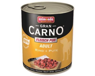 Konzerva pre psov Animonda Gran Carno - hovädzie + morka 800 g