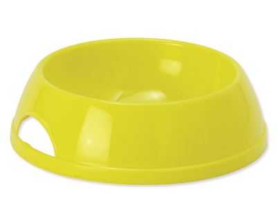 Miska DOG FANTASY plastová žlutá 17,9 cm