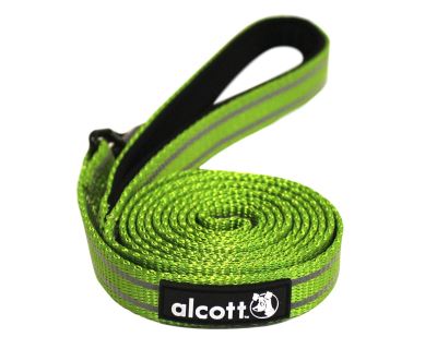 Alcott reflexní vodítko pro psy, zelené, velikost M