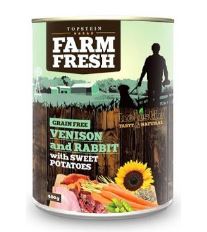 Farm Fresh Dog Venision&amp;Rabit+Sweet Potatoes konz 400g