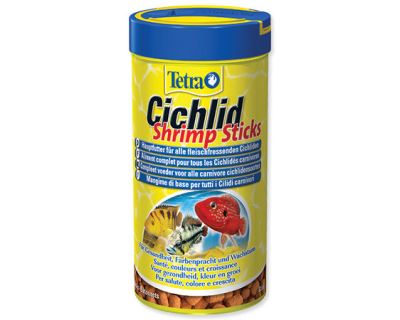 Tetra Cichlid Shrimp Sticks krmivo s krevetami pre mäsožravé ryby 250 ml