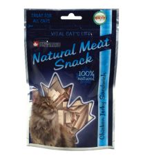 Maškrty pre mačky - kuracie mäso s treskou Ontario Snack Chicken Jerky Sandwich - pre mačky 70 g