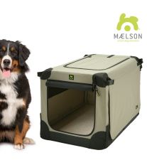 Prepravka pre psov Maelson - čierno-béžová - veľkosť XXXL, 120x77x86 cm - POŠKODENÝ OBAL
