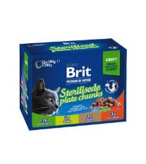 Brit Premium Cat kapsa Sterilised Plate 1200g(12x100g)