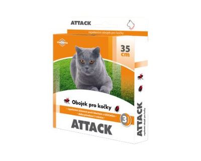 Attack obojok antiparazitárny 35cm mačka