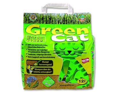 Green Cat hrudkujúce bezprašný kočkolit 12 l