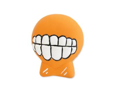 Hračka DOG FANTASY Latex zuby se zvukem oranžové 7 cm