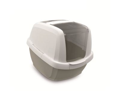 Krytý kočičí záchod komfort Argi - šedý - 49,5x62x47,5 cm