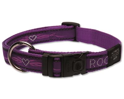 Obojok pre psa nylonový - Rogz Fancy Dress Purple Chrome - 2,5 x 43 - 70 cm