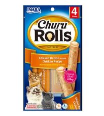 Churu Cat Rolls Chicken wraps&amp;Chicken cream 4x10g