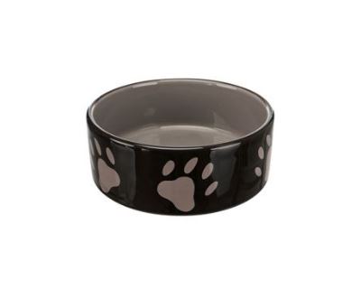 Miska keramická pes s béž.tlapkami Hnedá 0,3l 12cm TR