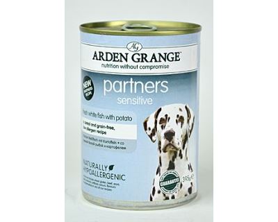 Arden Grange Partners Dog Sensitive - rybia konzerva pre citlivé trávenie 395 g