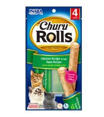 Churu Cat Rolls Chicken wraps&amp;Tuna cream 4x10g