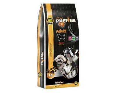 Puffins Dog Adult Beef 15kg