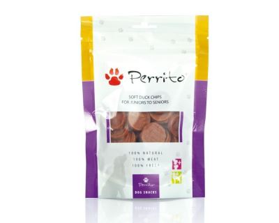 Perrito Soft Duck Chips - kačacie maškrtu pre šteňatá a starších psov 100 g