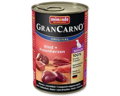 Animonda Gran Carno Senior Konzerva - kura & morčacie srdce 400 g