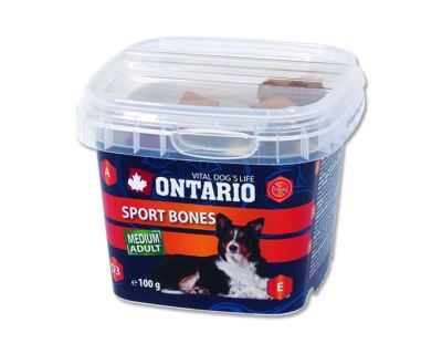 Ontario Snack Šport Bones - kostičky pre psy stredných plemien 100 g