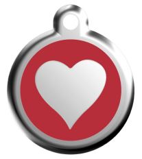 Red Dingo Známka červená vzor srdca