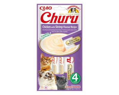 Churu Cat Tuna Recipe with Shrimp Flavour 4x14g